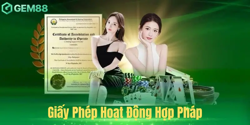 Pháp lý và giấy phép hoạt động của Gem88